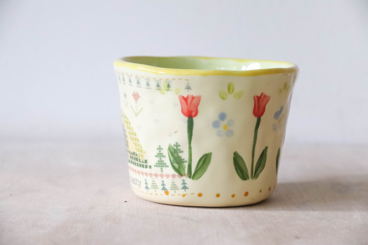 Cross Stitch Green Mug