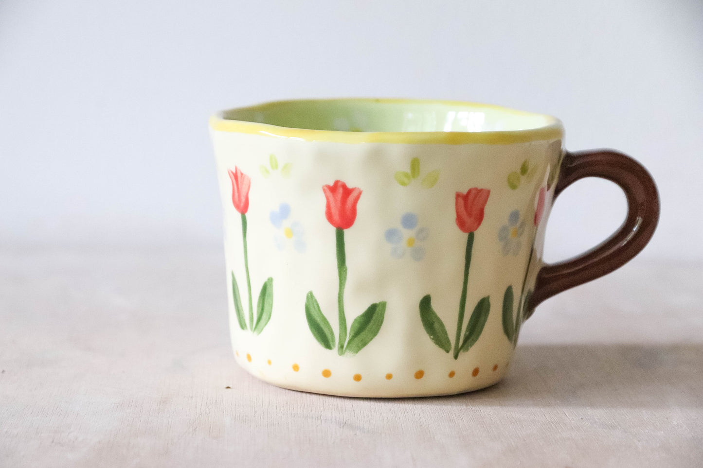 Cross Stitch Green Mug