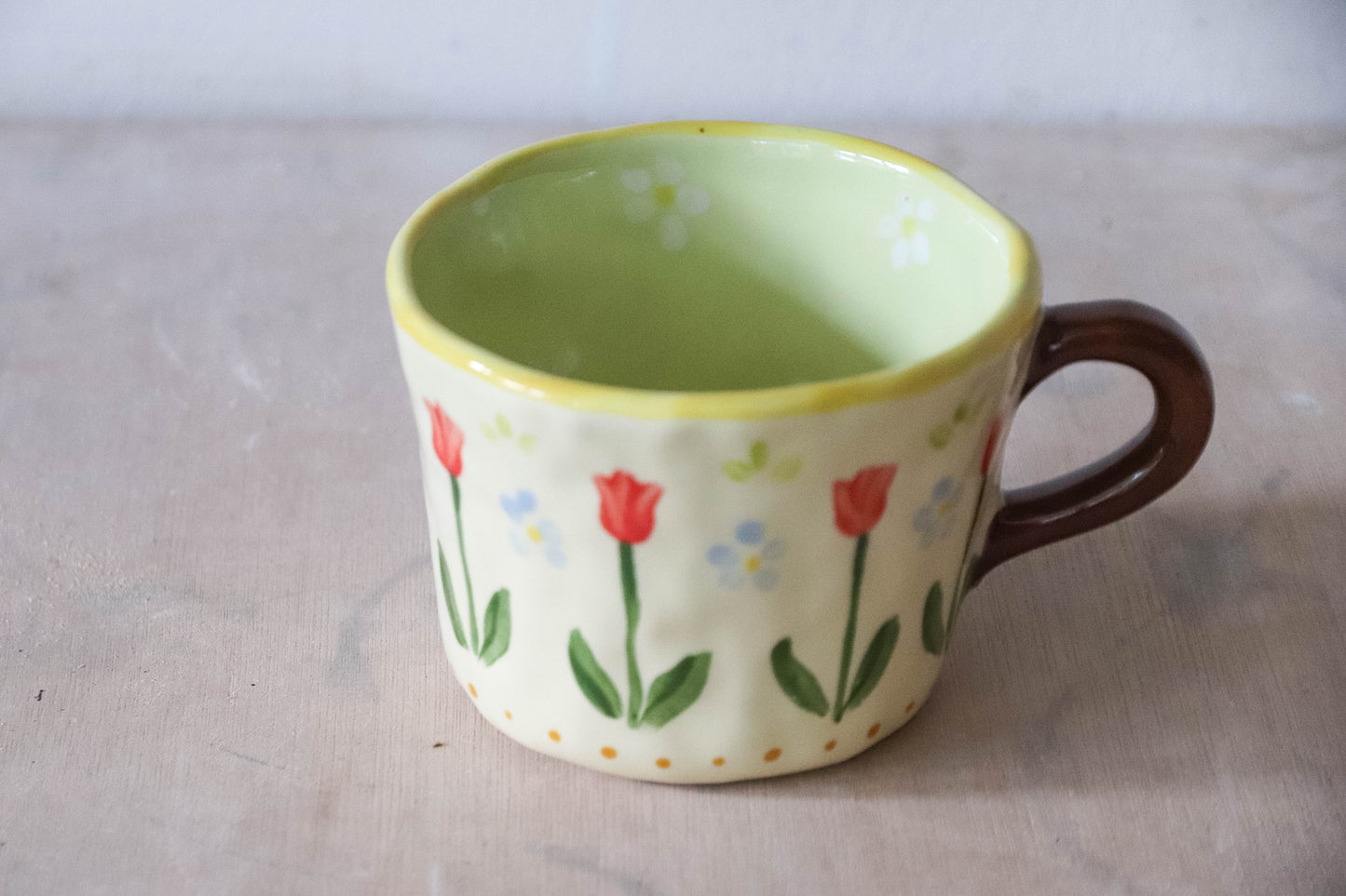 Cross Stitch Green Mug