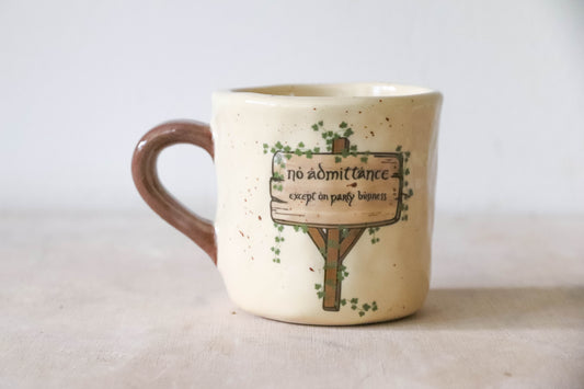 Cream No Admittance Small Mug