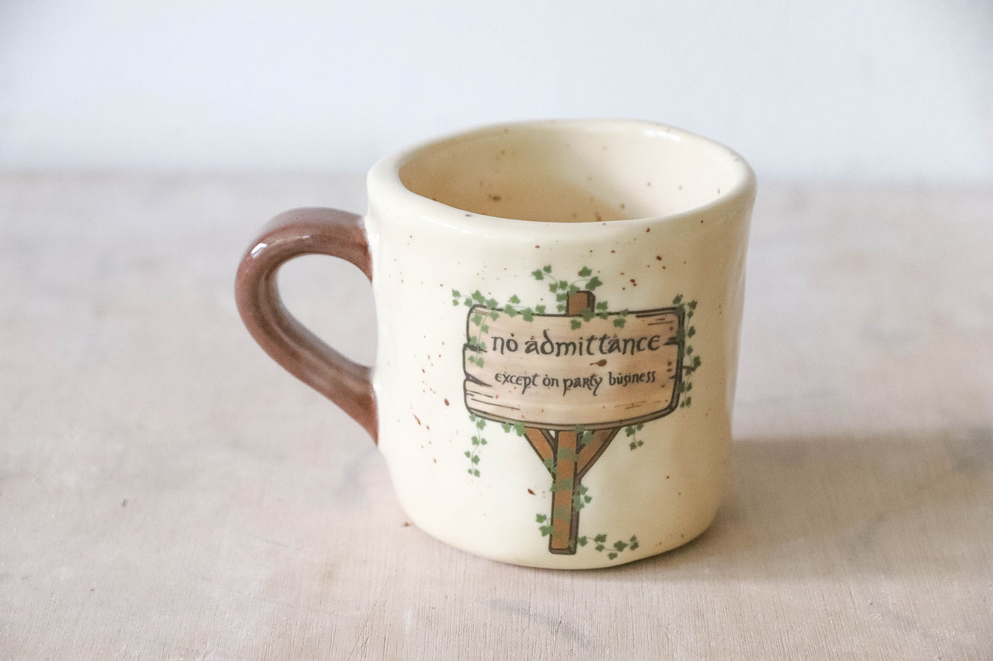 Cream No Admittance Small Mug