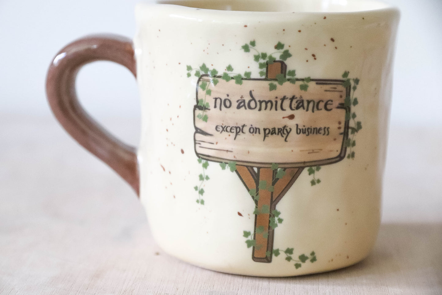 Cream No Admittance Small Mug
