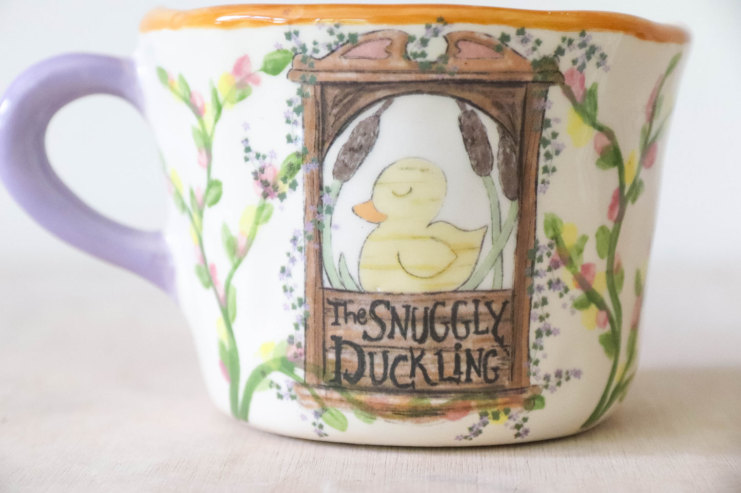 Floral Snuggly Duckling Mug