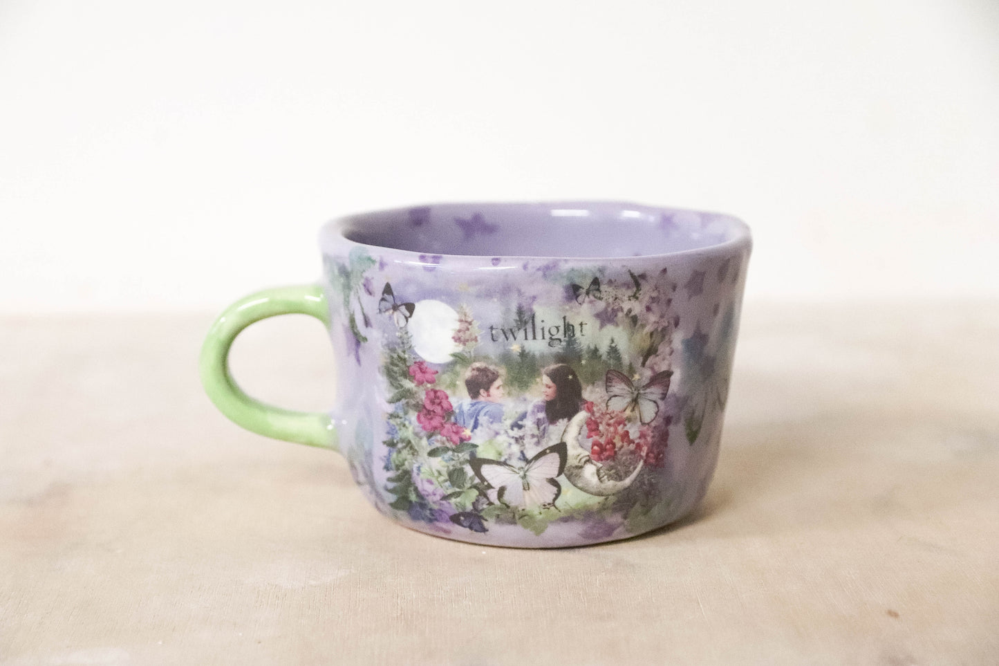 Green Purple Meadow Mug