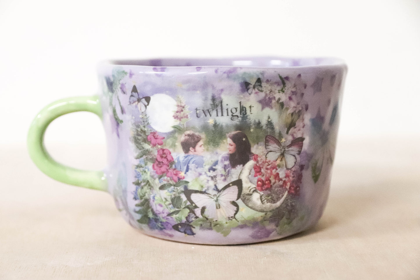 Green Purple Meadow Mug