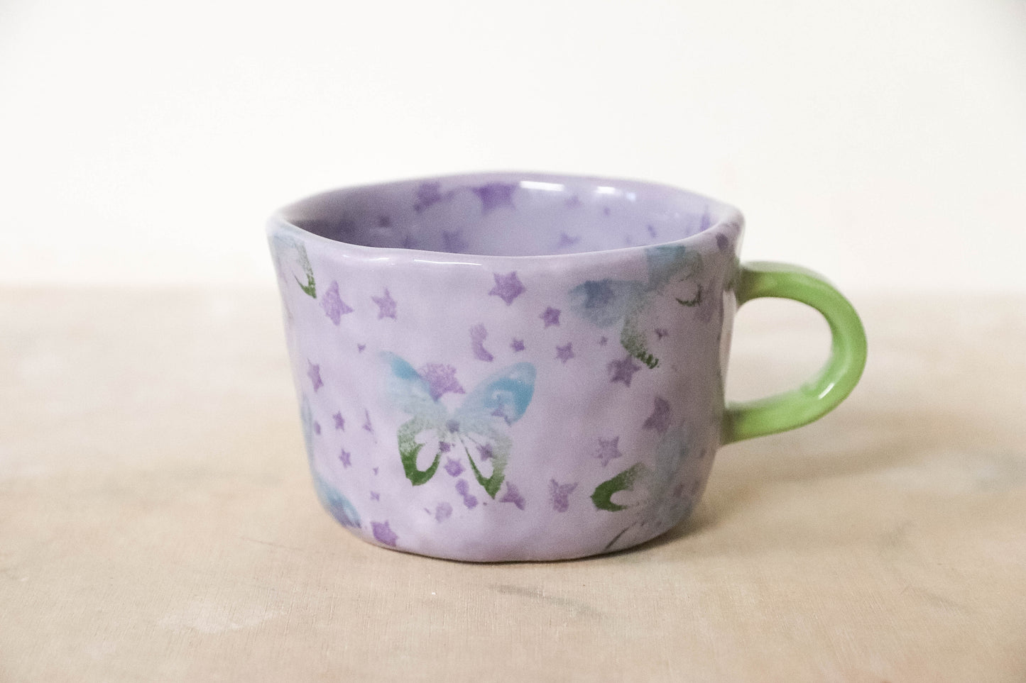 Green Purple Meadow Mug