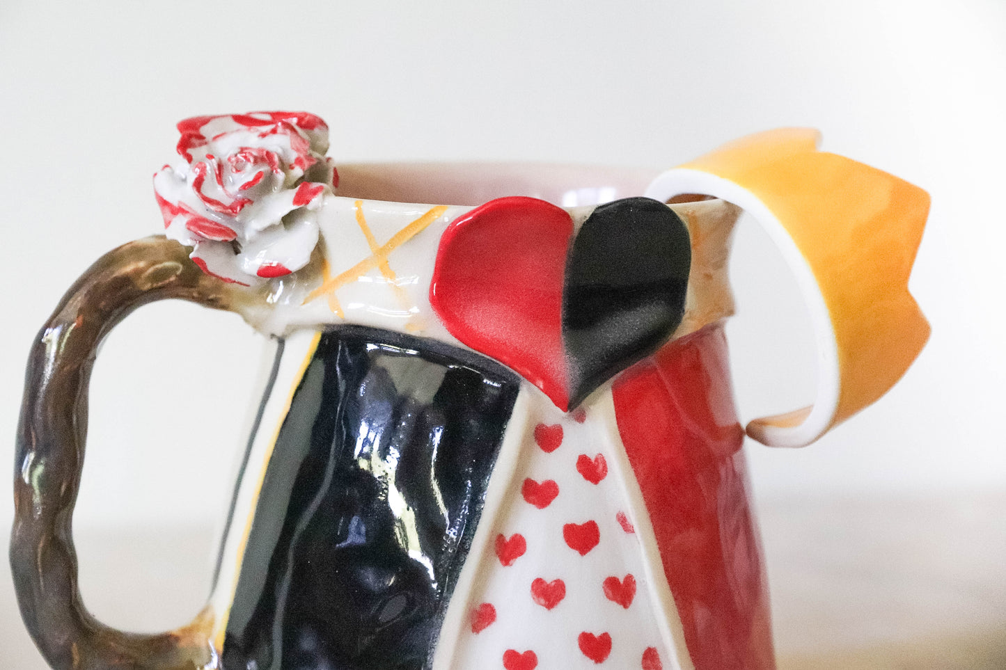 Queen of Hearts Stoneware Mug