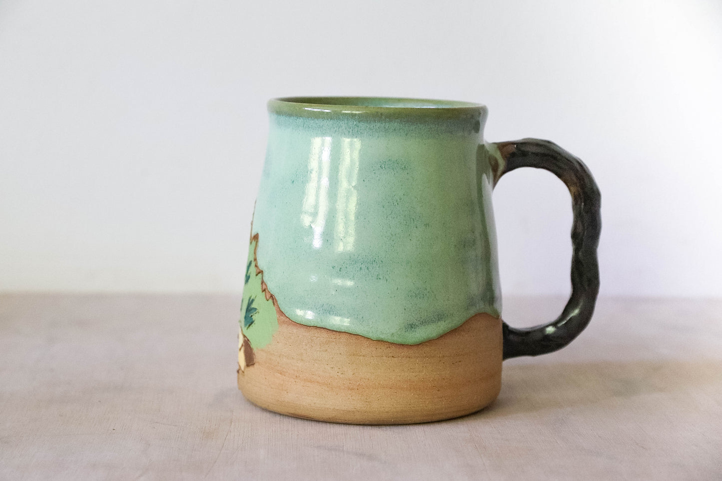 Carved Hobbit House Stoneware Mug