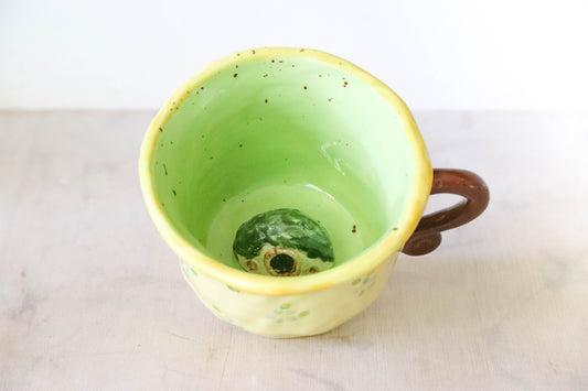 Peekaboo Green Hobbit House Mug