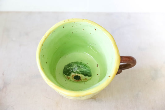 Peekaboo Green Hobbit House Mug