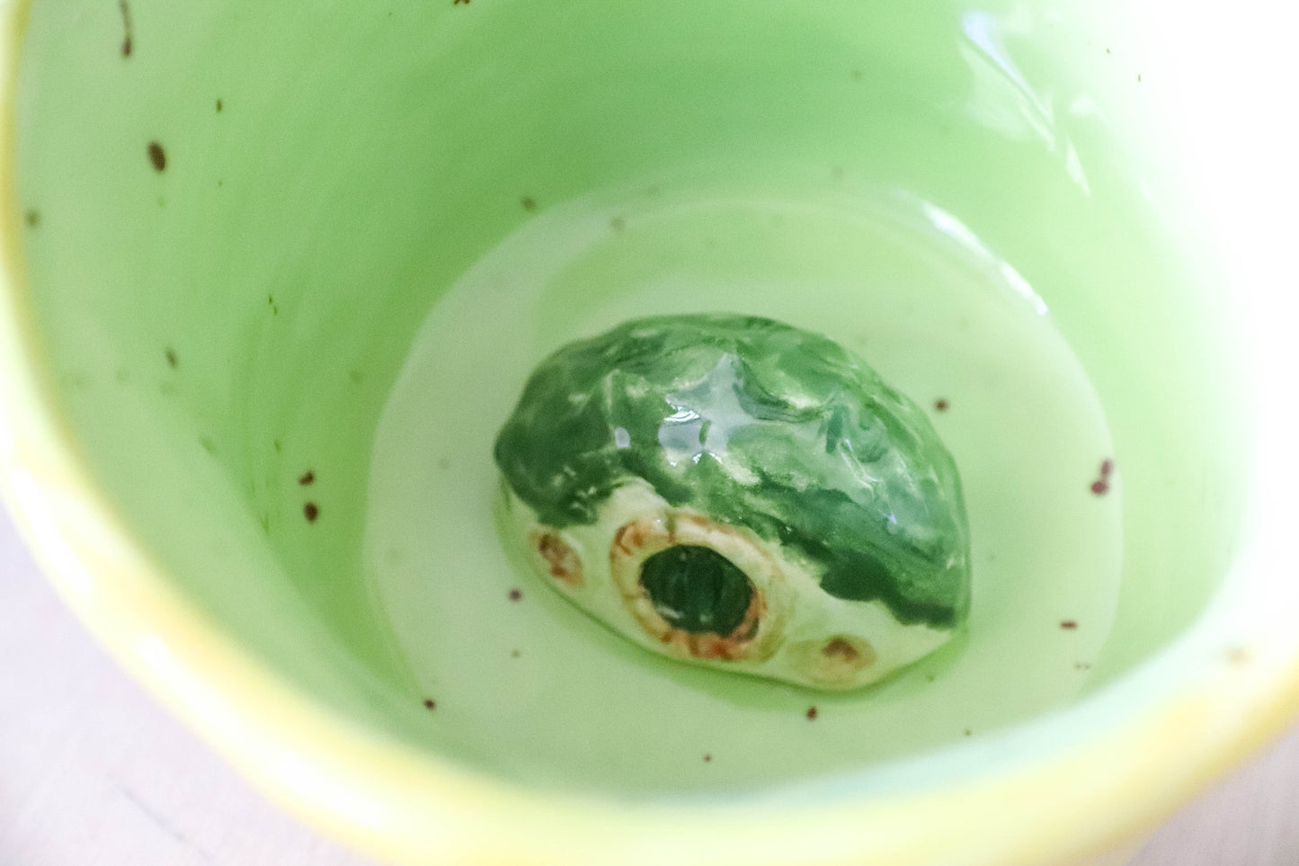 Peekaboo Green Hobbit House Mug