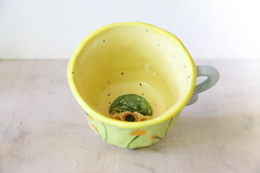 Peekaboo Yellow Hobbit House Mug