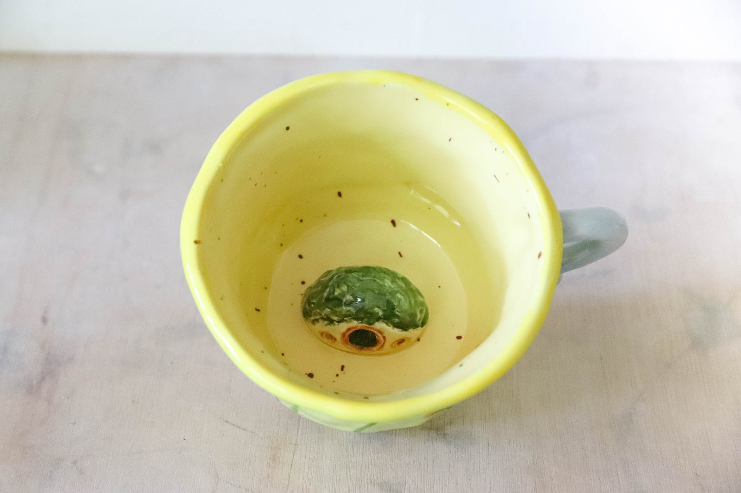 Peekaboo Yellow Hobbit House Mug