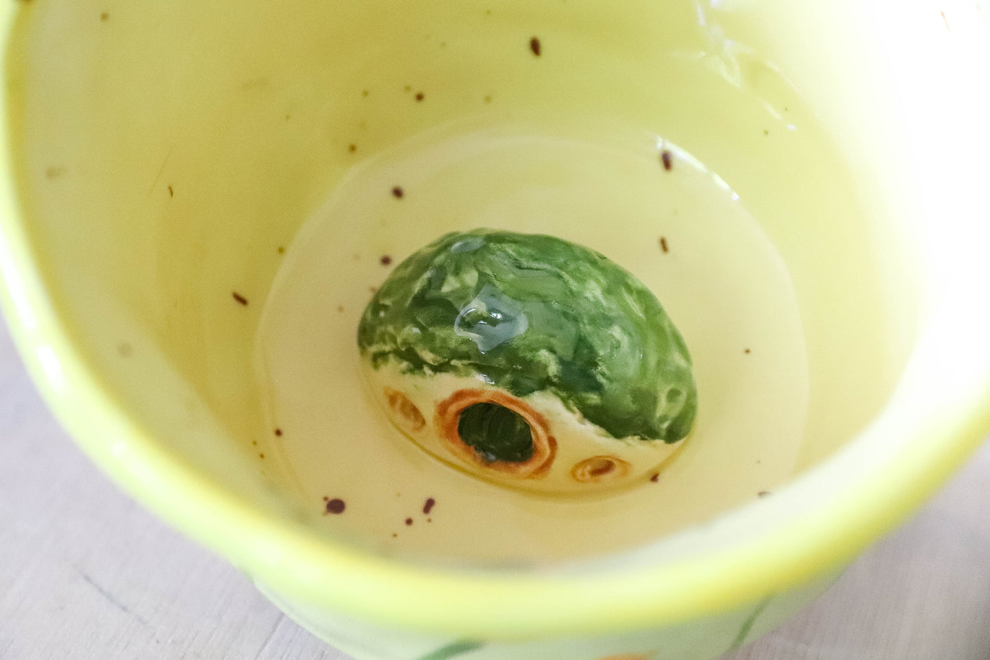 Peekaboo Yellow Hobbit House Mug
