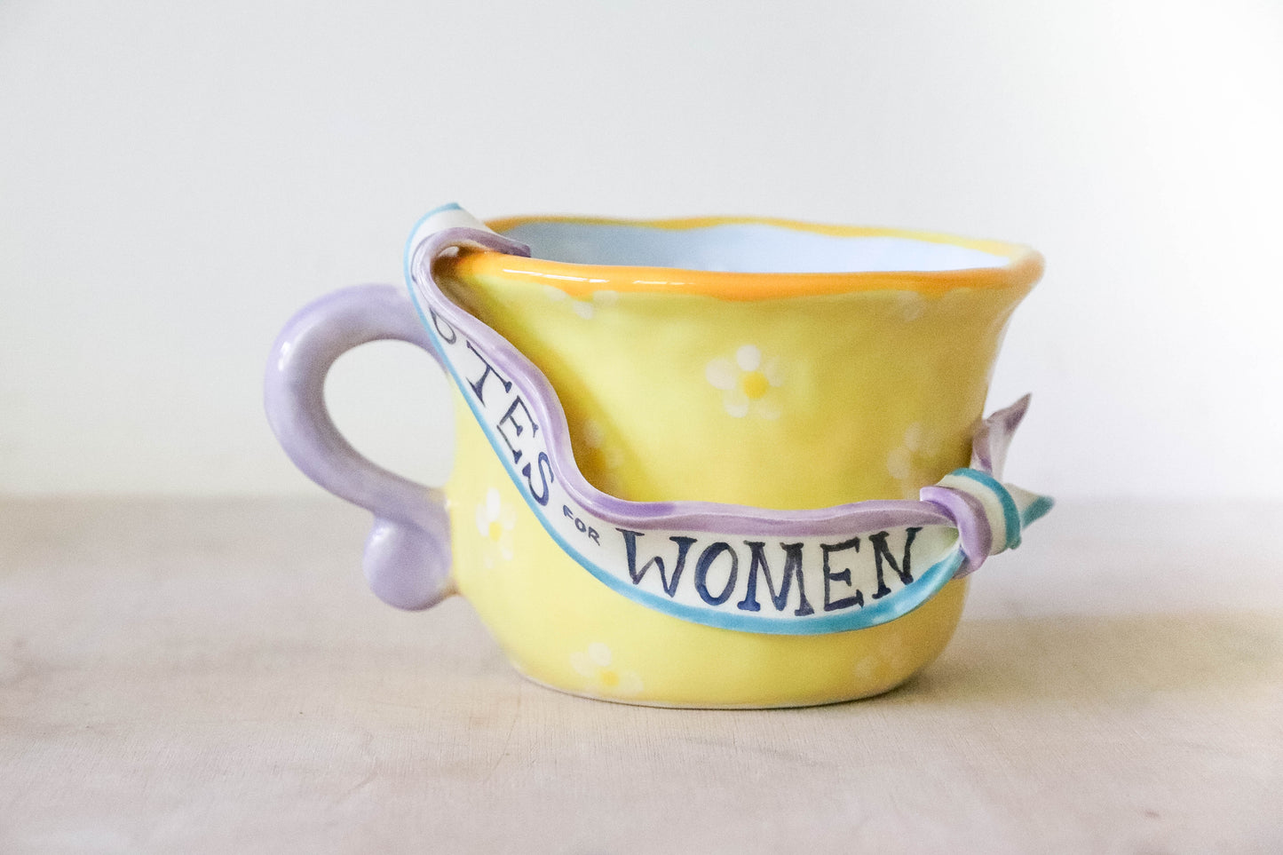 Yellow Daisy Suffragette Mug