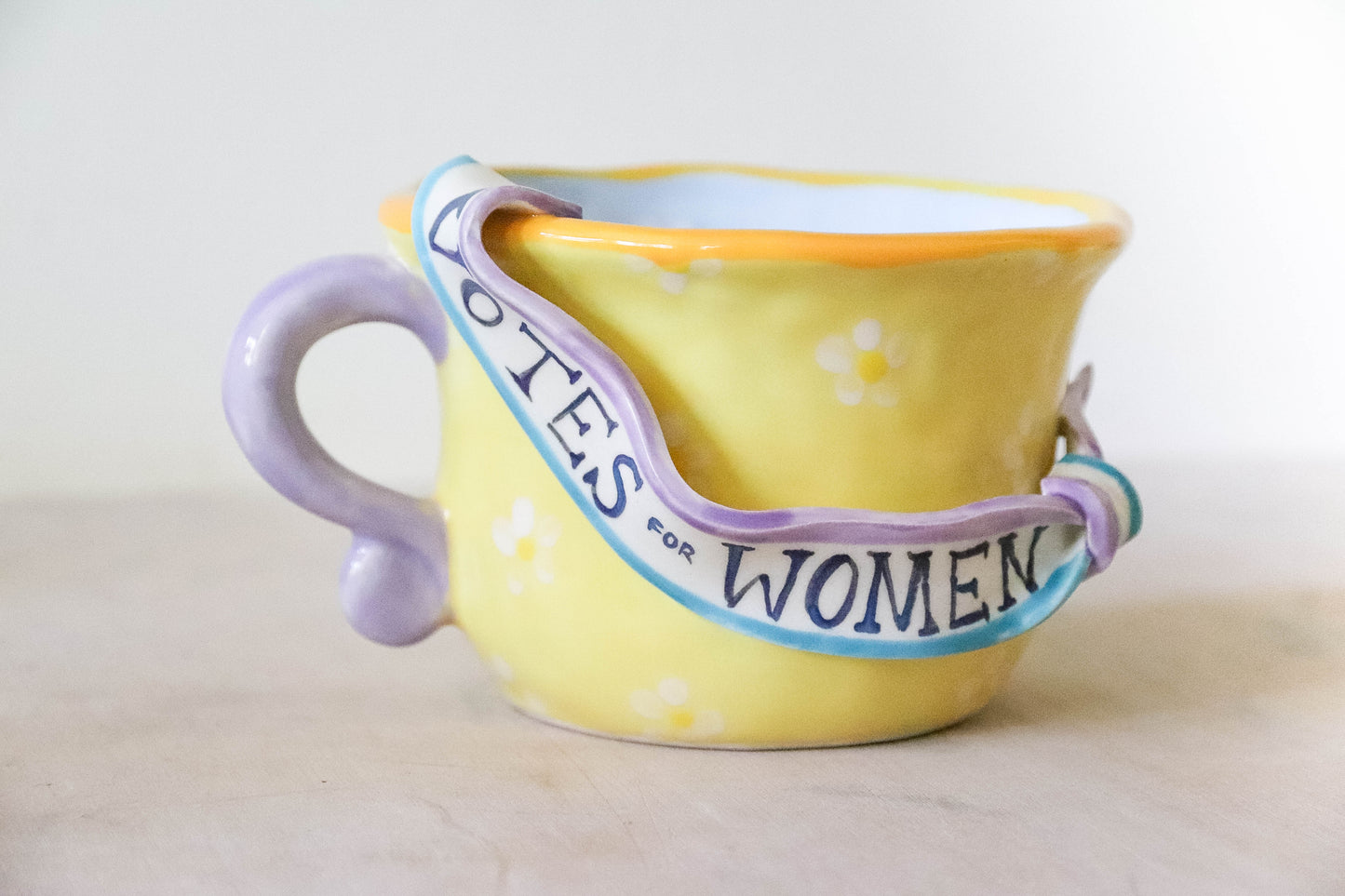 Yellow Daisy Suffragette Mug