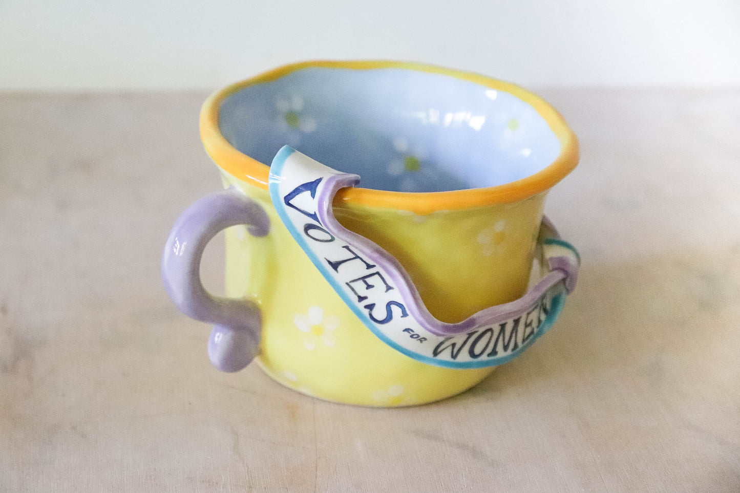 Yellow Daisy Suffragette Mug