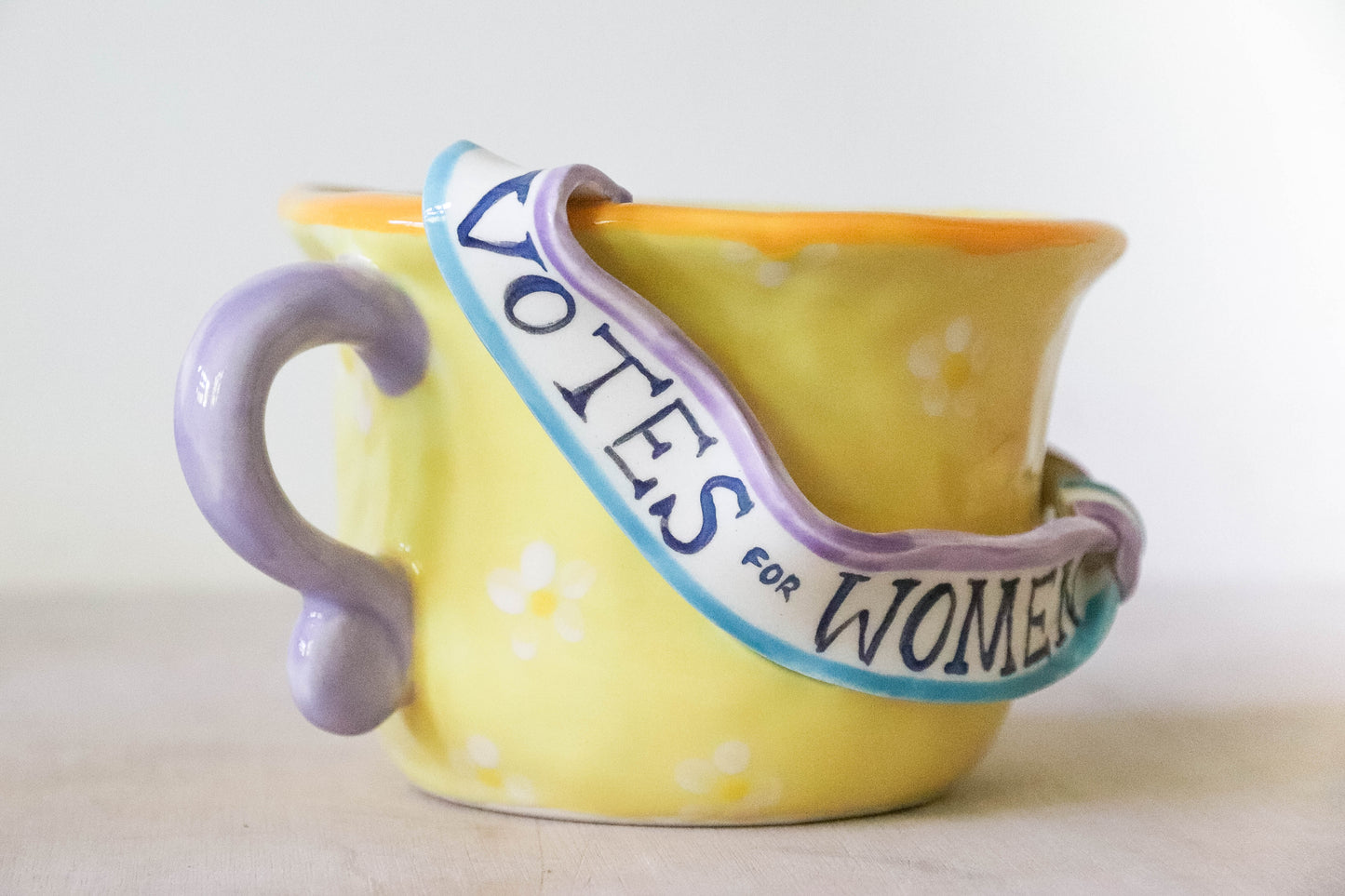 Yellow Daisy Suffragette Mug
