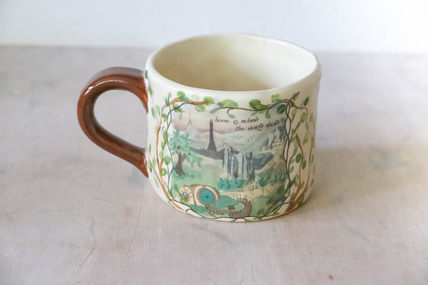 Home is Behind Vines Mug Large