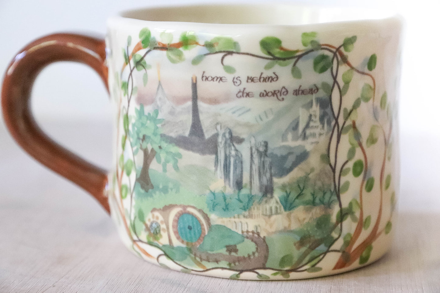 Home is Behind Vines Mug Large