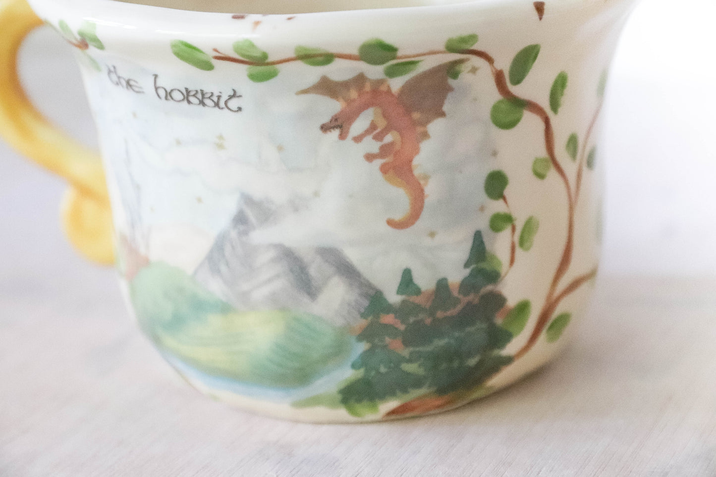 The Hobbit Yellow handle Mug