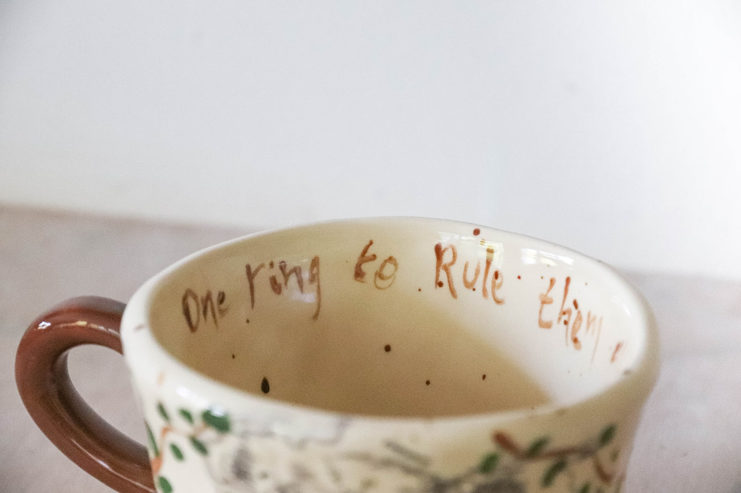 Middle Earth Map Vines One Ring Mug