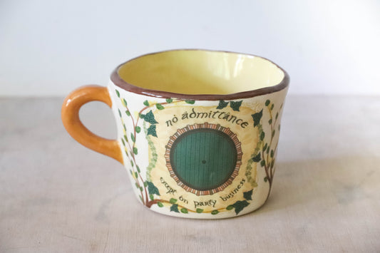 No Admittance Hobbit Door Mug