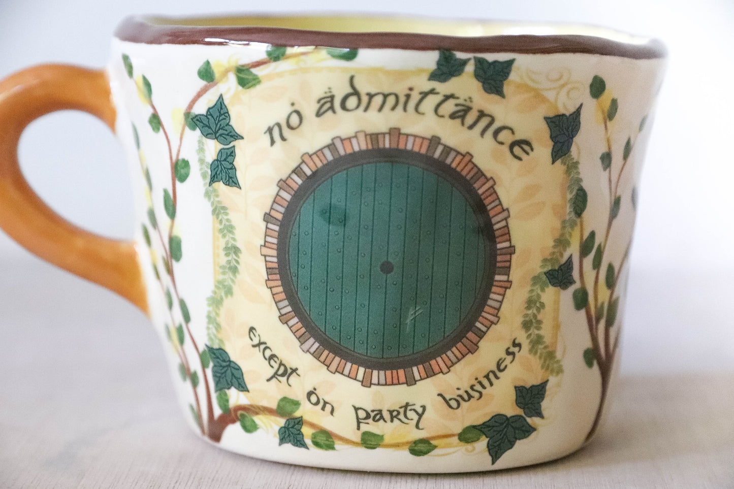 No Admittance Hobbit Door Mug