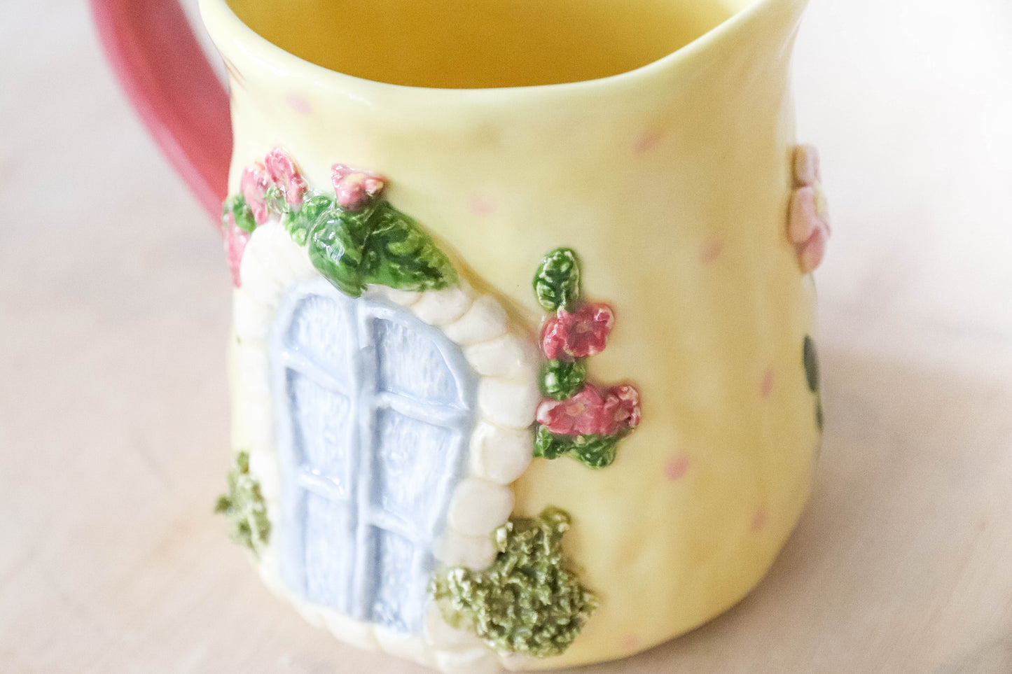Yellow Fairy House Tulip Mug