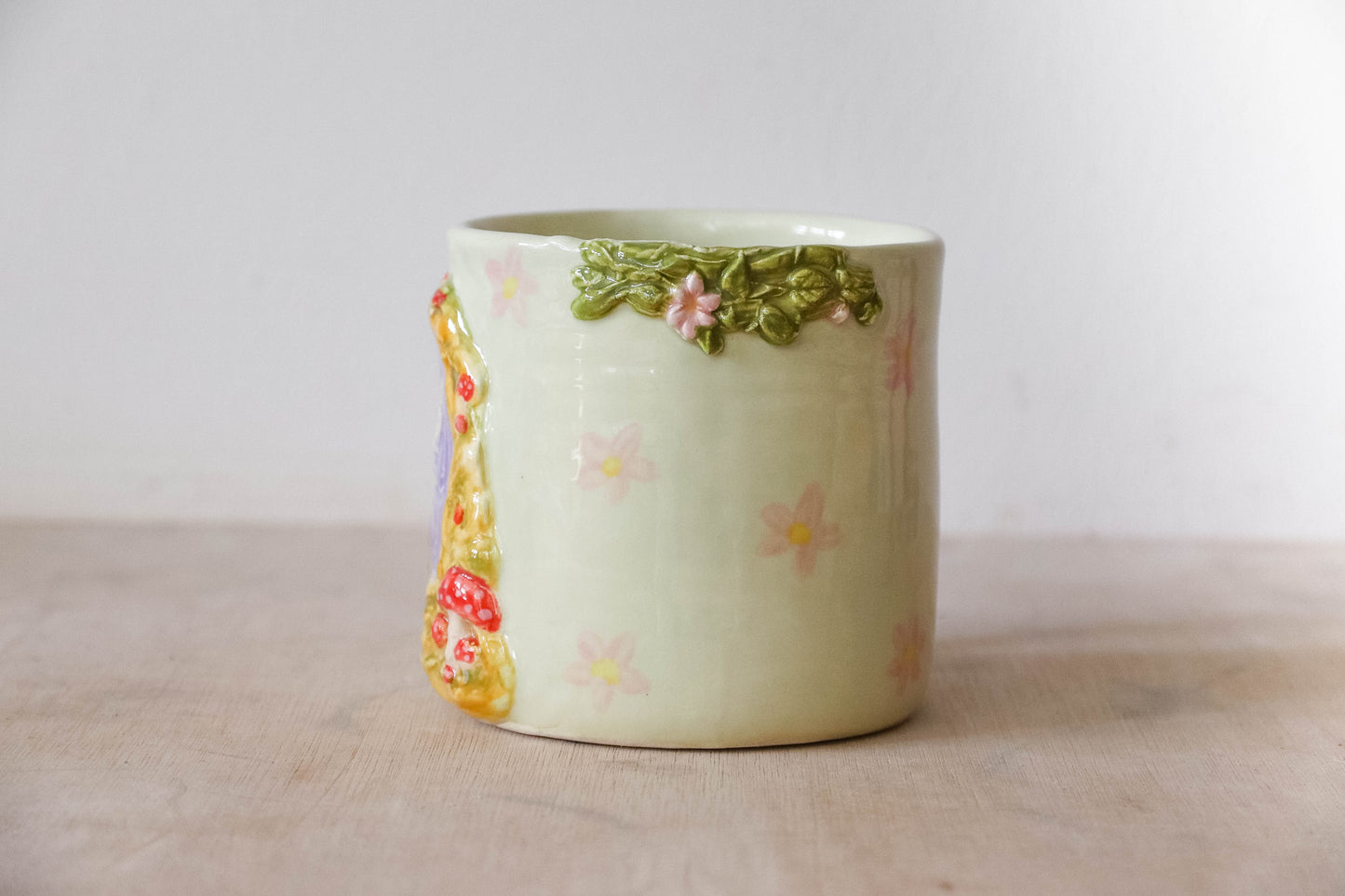Floral Mushroom Fairy House Round Mug