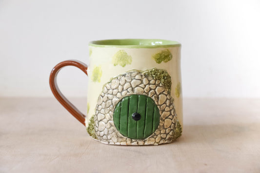 Stone Hobbit House Round Mug