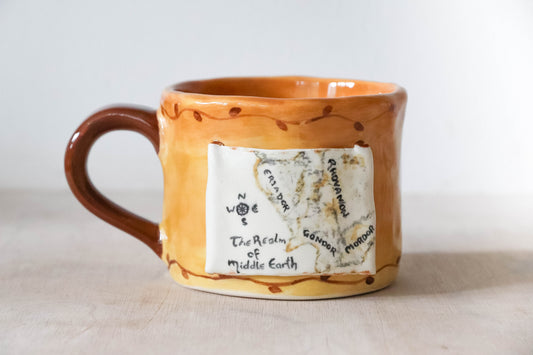 Middle Earth Map Brown Mug Large