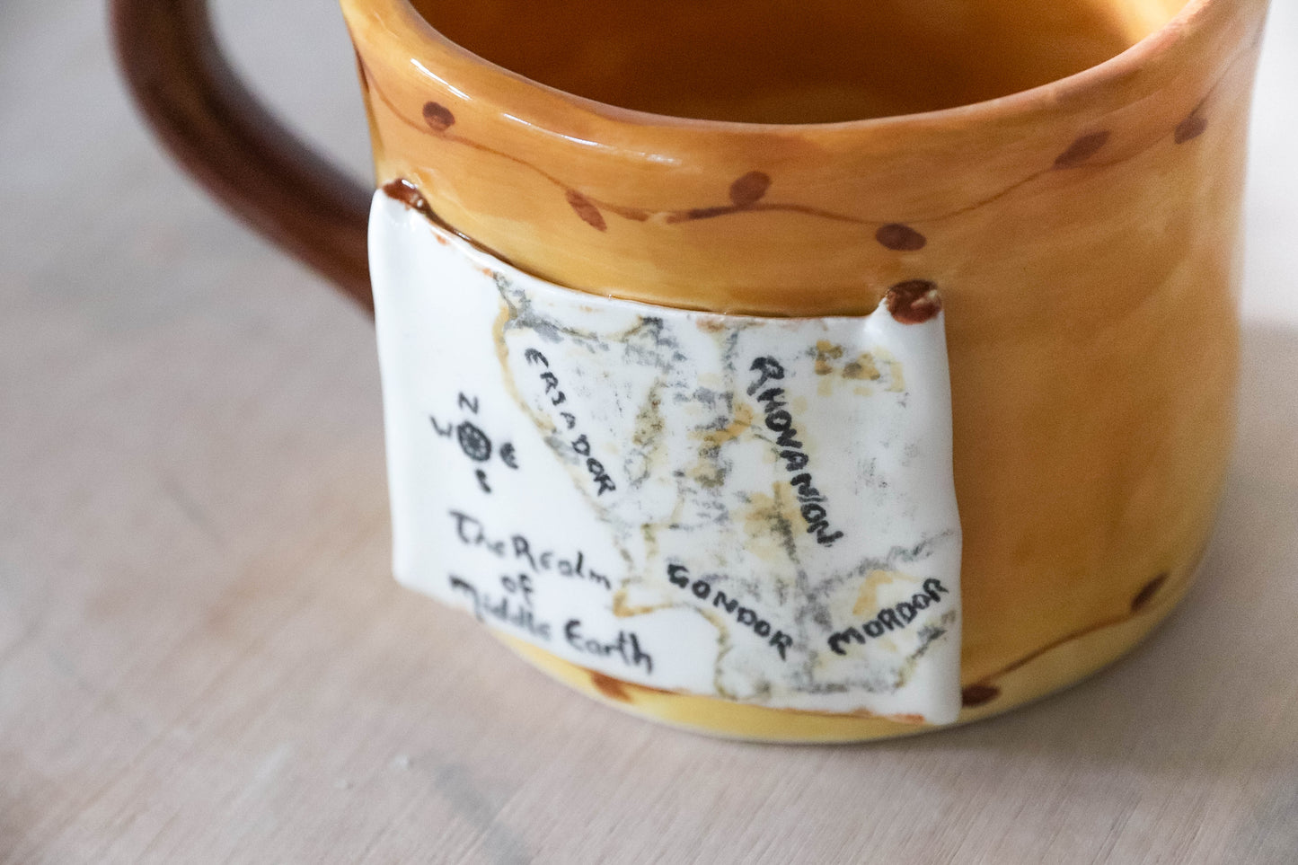 Middle Earth Map Brown Mug Large