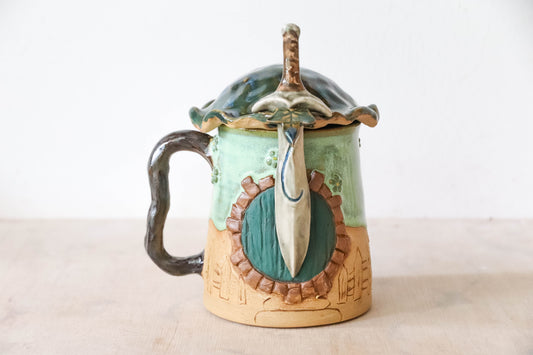 Floral Hobbit House Stoneware Mug