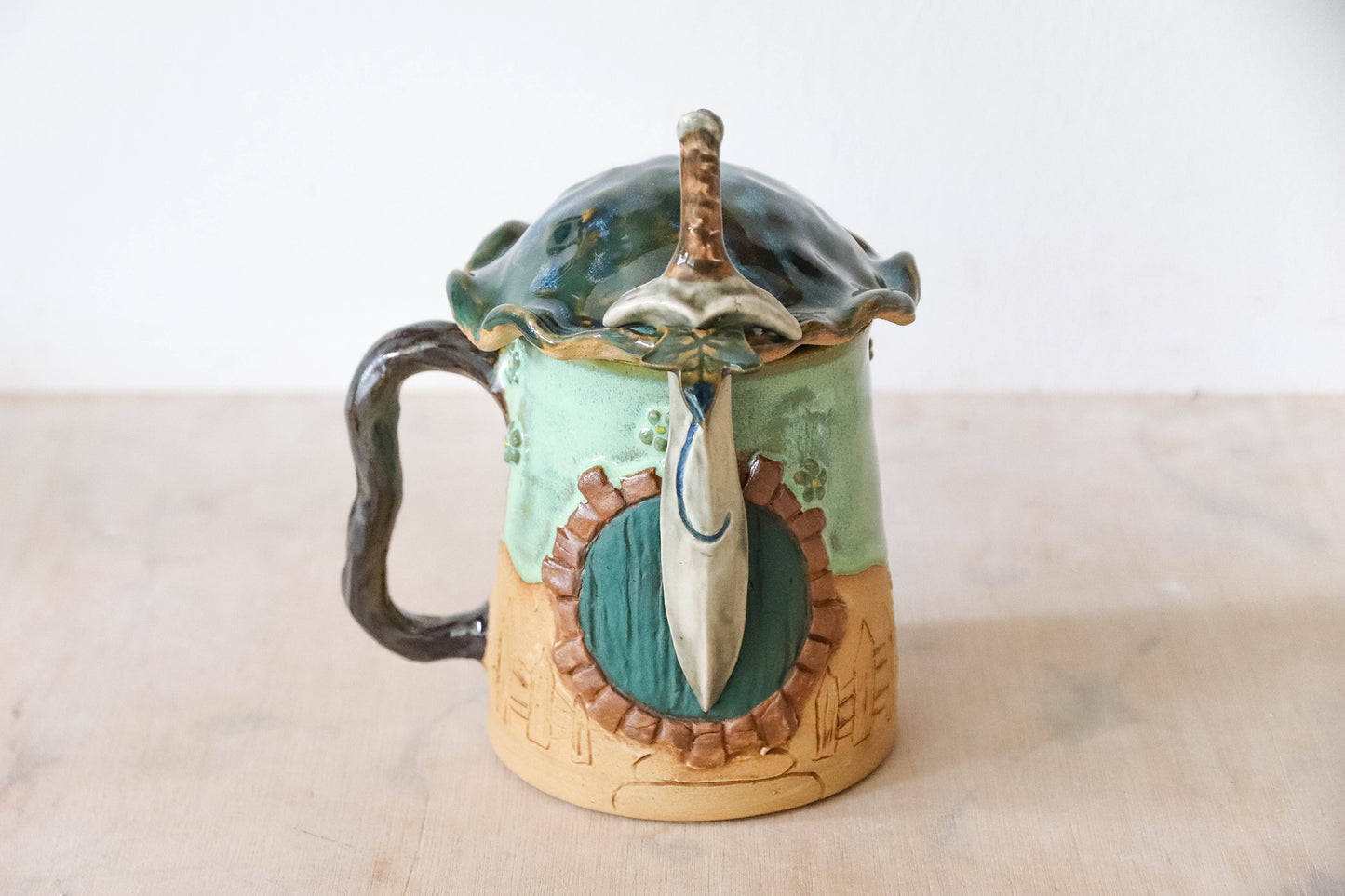 Floral Hobbit House Stoneware Mug