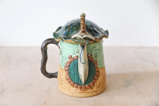Floral Hobbit House Stoneware Mug
