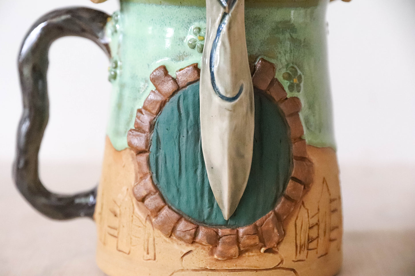 Floral Hobbit House Stoneware Mug