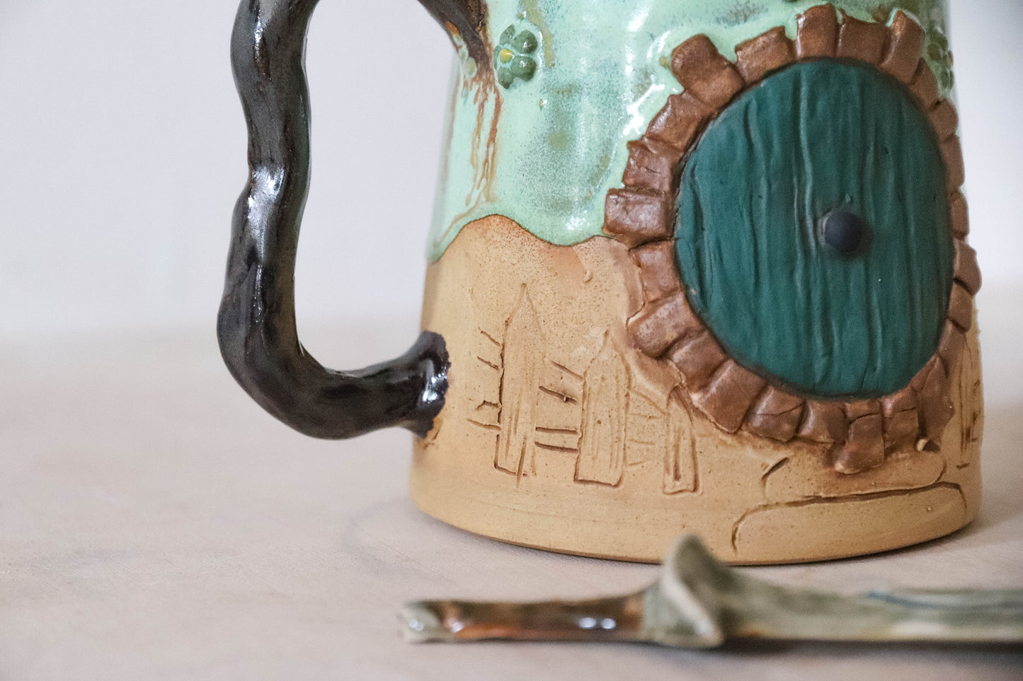 Floral Hobbit House Stoneware Mug