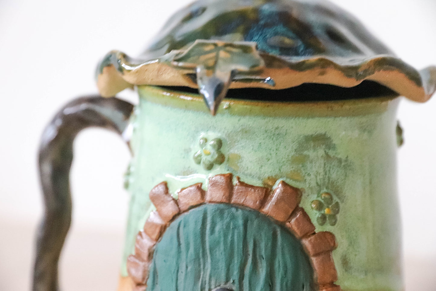 Floral Hobbit House Stoneware Mug