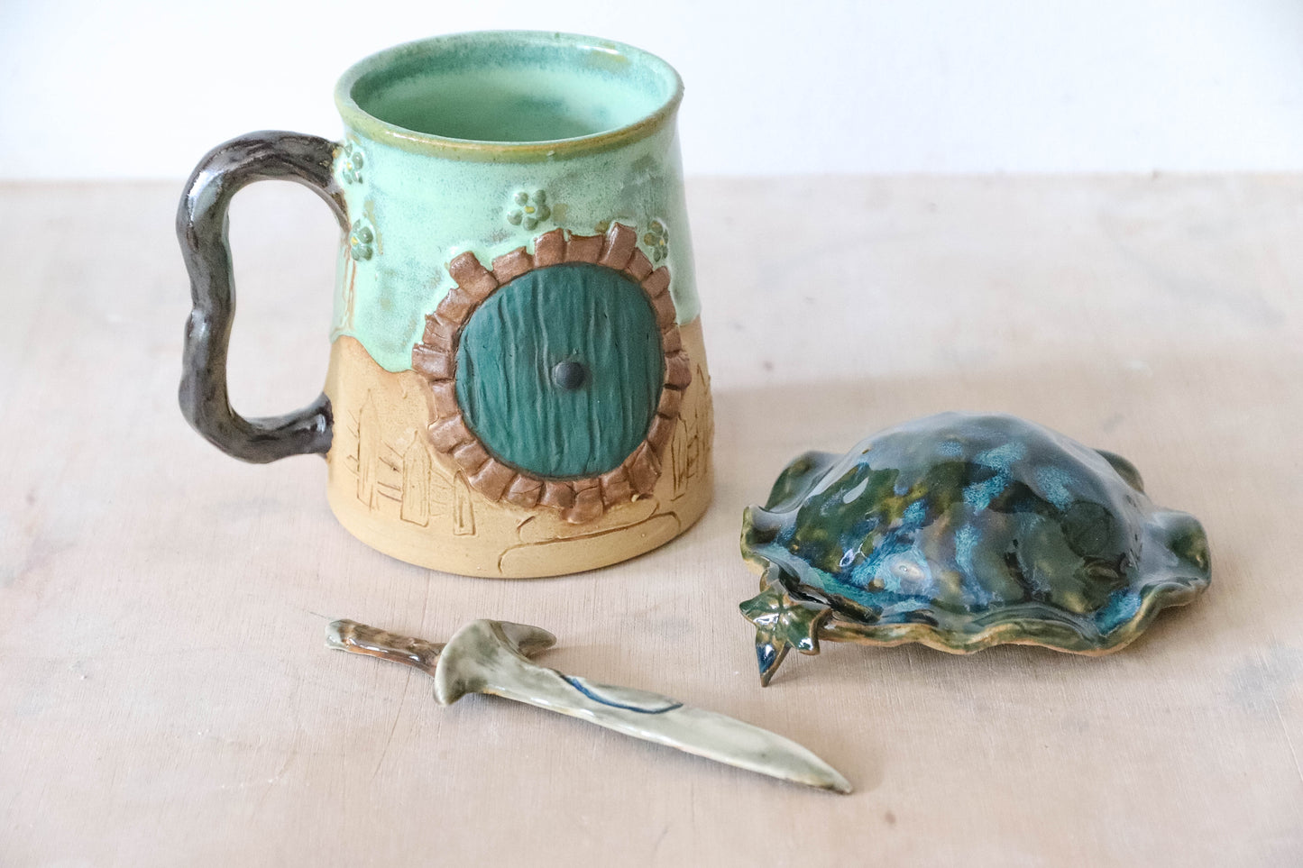 Floral Hobbit House Stoneware Mug