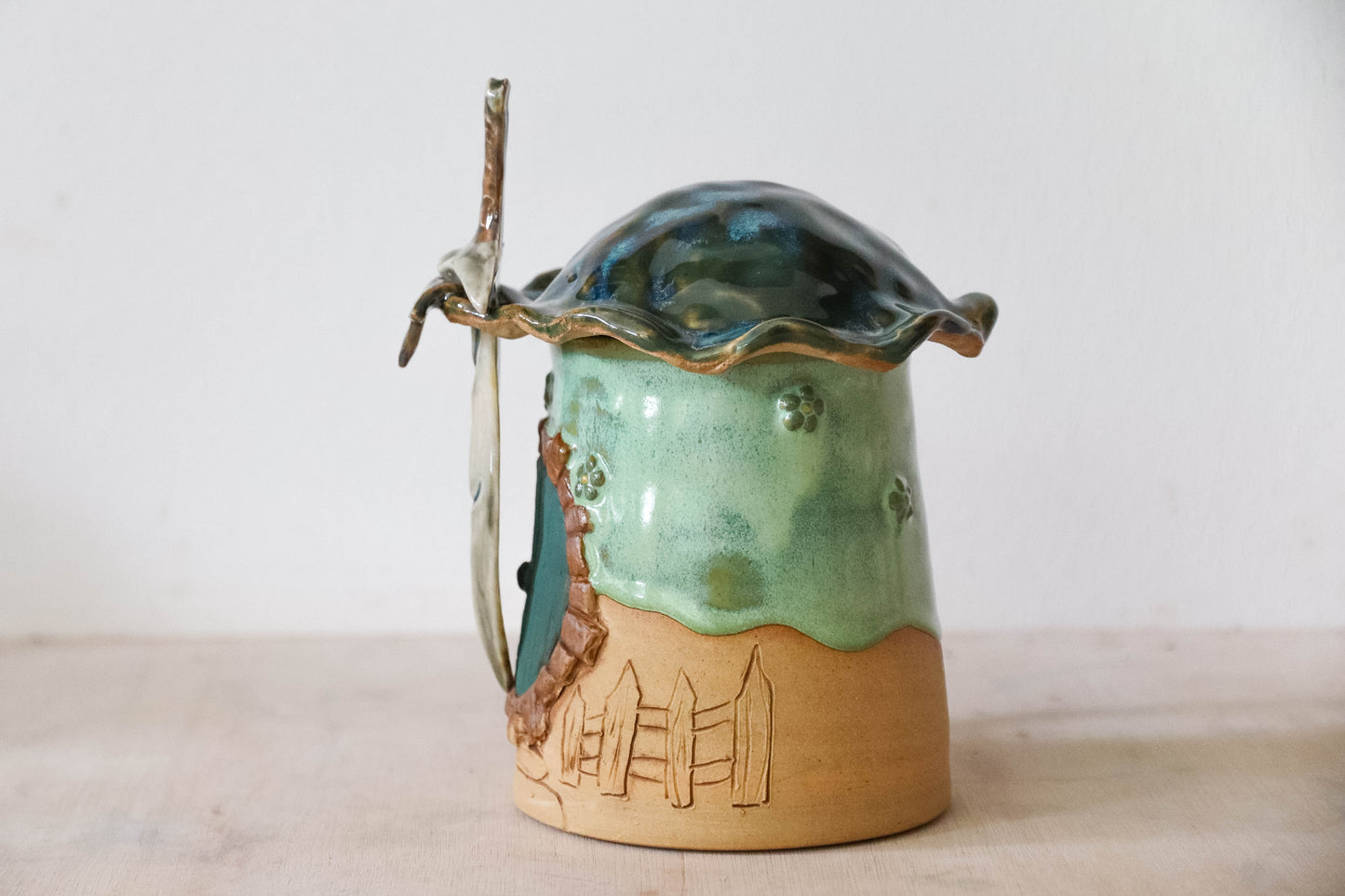 Floral Hobbit House Stoneware Mug