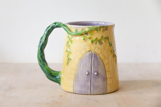 Yellow Lilac Castle Stoneware Mug