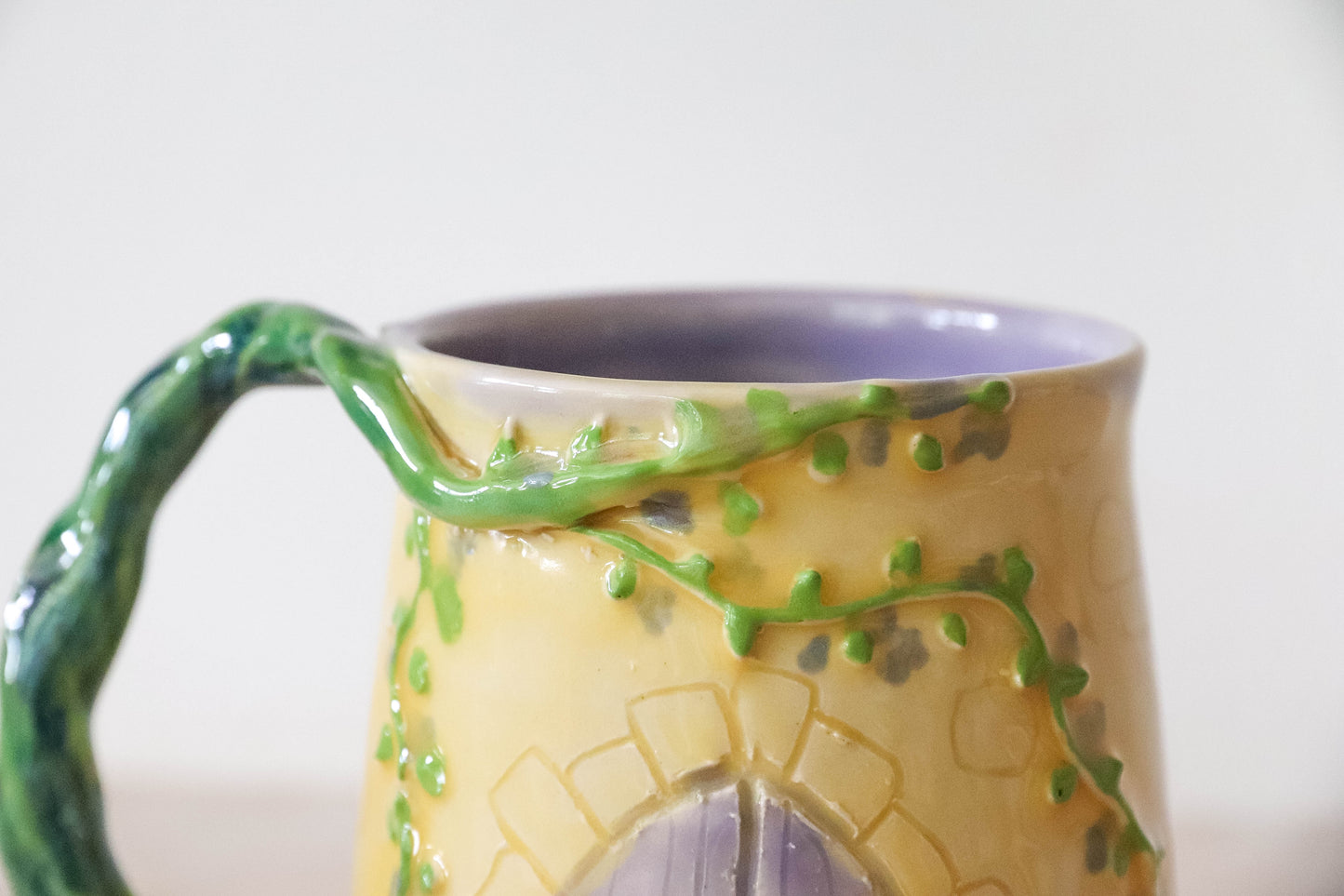 Yellow Lilac Castle Stoneware Mug
