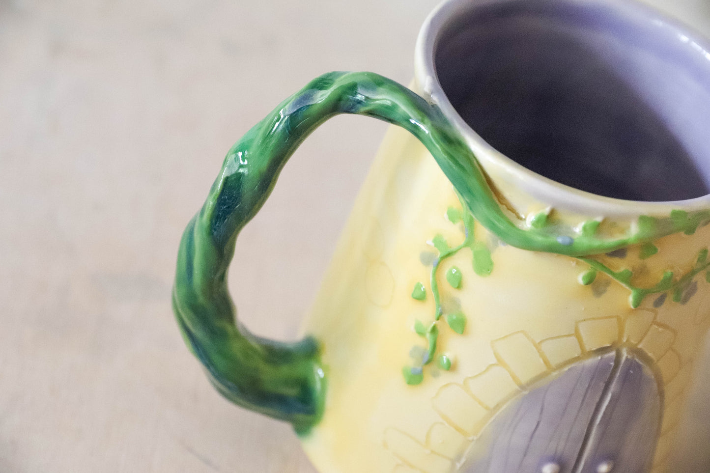 Yellow Lilac Castle Stoneware Mug