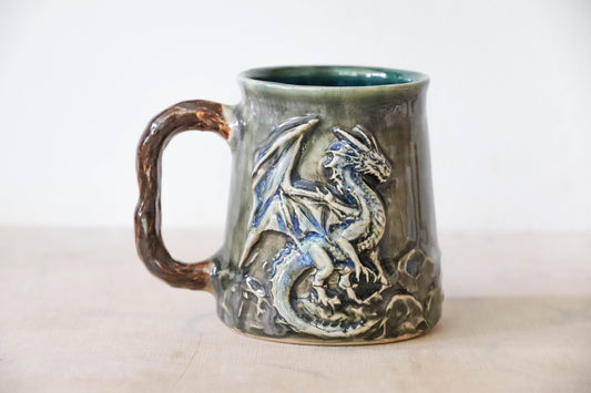 Blue Dragon Stoneware Mug