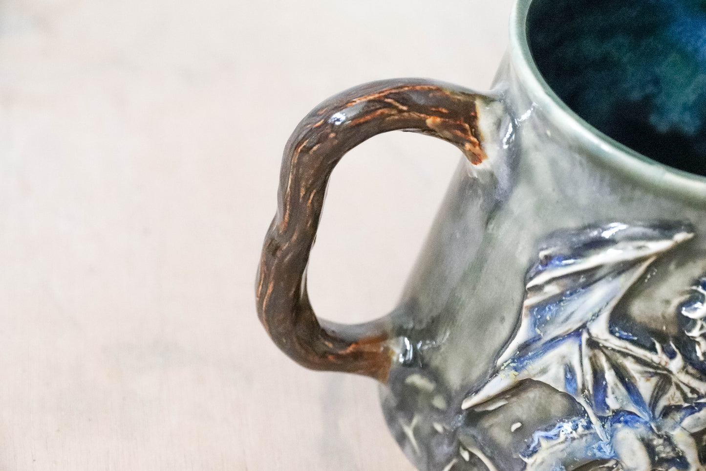 Blue Dragon Stoneware Mug