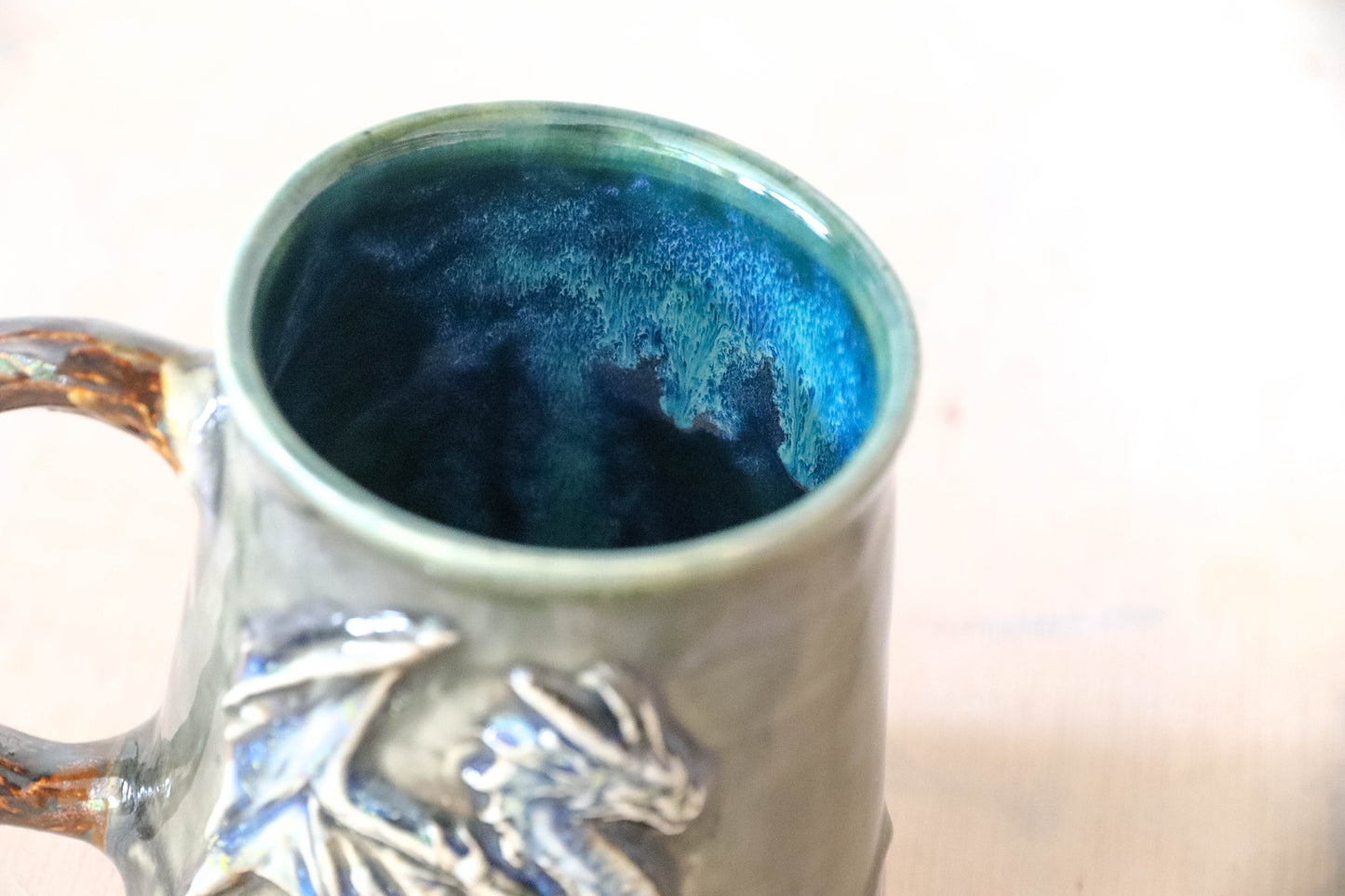 Blue Dragon Stoneware Mug