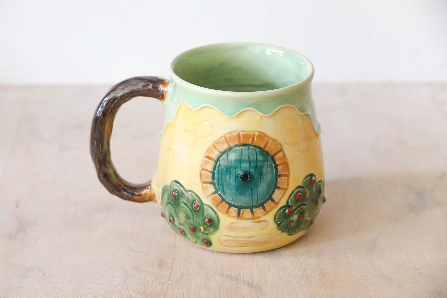 Yellow hobbit House Stoneware Mug