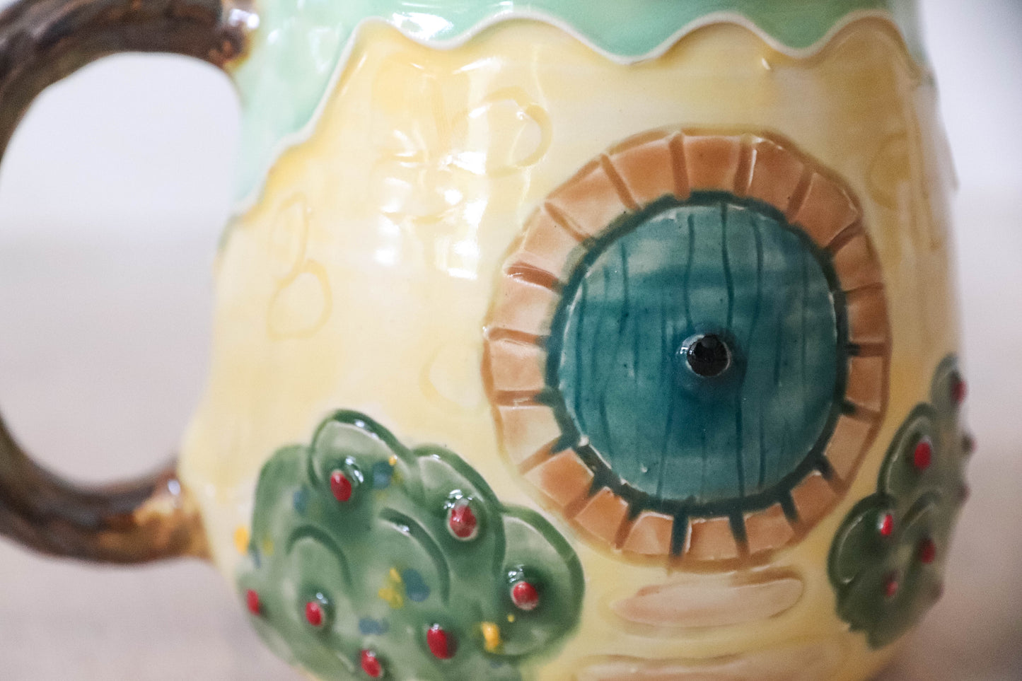 Yellow hobbit House Stoneware Mug