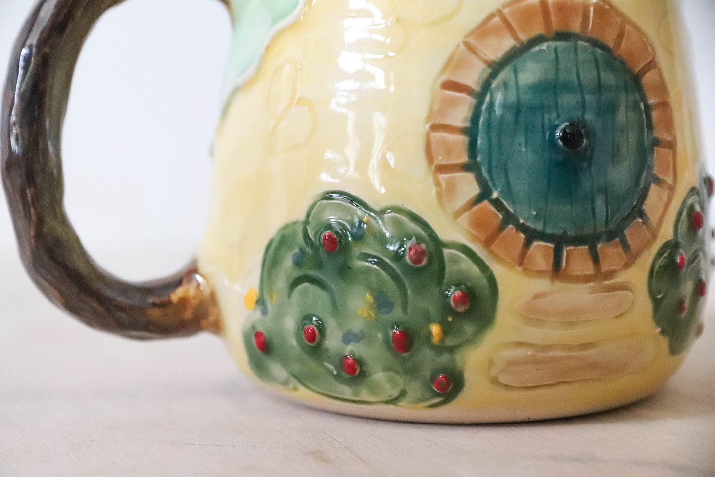 Yellow hobbit House Stoneware Mug